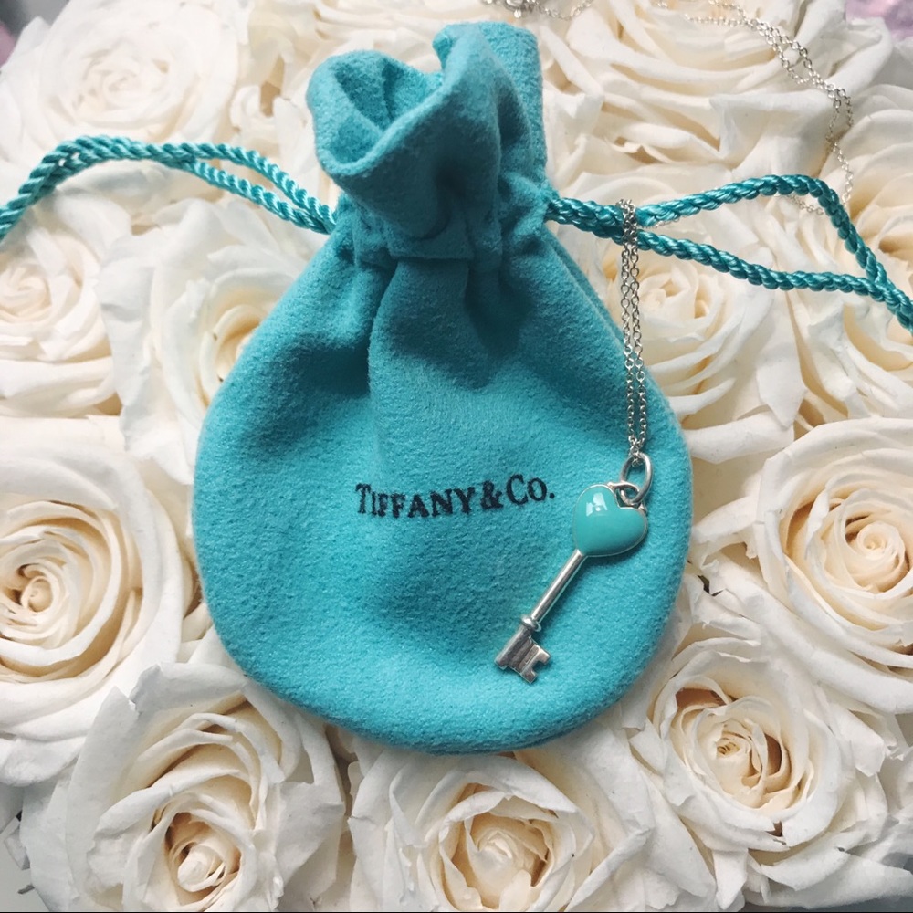Tiffany & Co. Blue Key Heart Necklace